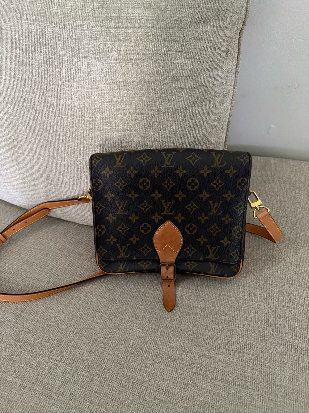 Louis Vuitton Monogram Messenger Bag in Brown and Tan - Picture 5 of 5